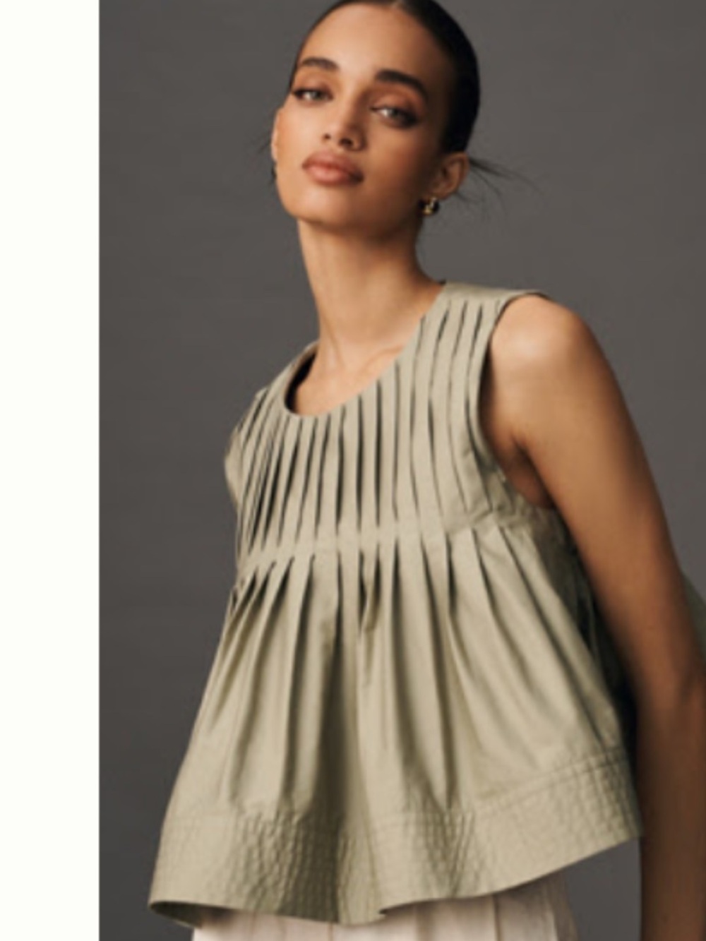 Mare Mare Anthropologie pleated structured Top - XXS NWT